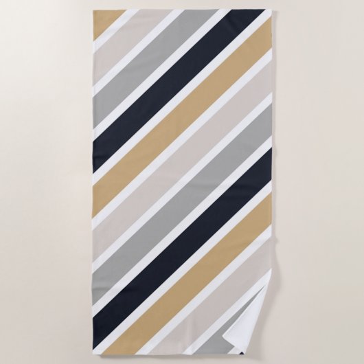 Grijs, zwart en tin n strandlaken (Voorkant)