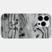  grijs zwart gebrand hout Monogram Case-Mate iPhone Case (Achterkant (horizontaal))