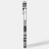  grijs zwart gebrand hout Monogram Case-Mate iPhone Case (Achterkant / Links)