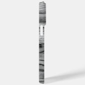  grijs zwart gebrand hout Monogram Case-Mate iPhone Case (Achterkant / Rechts)