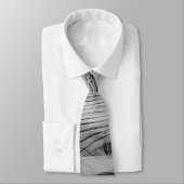  grijs zwart gebrand hout Monogram Stropdas (Gebonden)