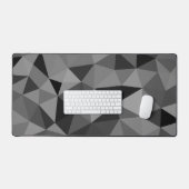 Grijs zwart geometrisch mesh patroon bureaumat (Keyboard & Muis)