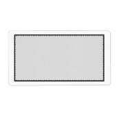 Grijs zwart gestikt rand verzendadres label (Voorkant)