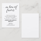 Grijs Zwart Lieu van Favorieten Charity Donatie Tr Plaatskaartje (Voorkant / Achterkant)