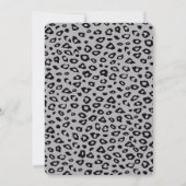 Grijs Zwart Luipaardprint 21e Verjaardag Kaart (Achterkant)