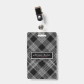 Grijs & Zwart Plaid Badge (Front with Clip)
