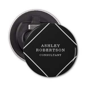 Grijs Zwart Professioneel Stijlvol Trendy Minimali Button Flesopener