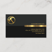 Grijs Zwart Retro Columns Builder Handyman Visitekaartje (Achterkant)