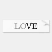Grijs Zwart Script Liefde Bruiloft Bumpersticker (Voorkant)