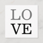Grijs Zwart Script Liefde Bruiloft Informatiekaartje (Voorkant)