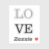Grijs Zwart Script Liefde Bruiloft Sticker (Vel)