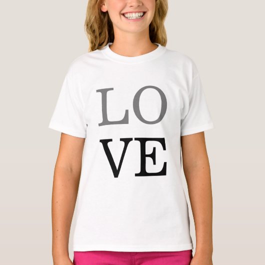 Grijs Zwart Script Liefde Bruiloft T-shirt (Voorkant)