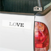 Grijs Zwart Script Liefde Huwelijk Bumpersticker (Op Truck)