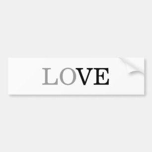 Grijs Zwart Script Liefde Huwelijk Bumpersticker