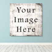  grijs zwart script tekst perkament papier canvas afdruk (Insitu (Houten vloer))