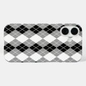 Grijs Zwart Wit Argyle Diamant Ontwerp  Case-Mate iPhone Case (Achterkant (horizontaal))