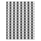 Grijs Zwart Wit Argyle Diamond Design Tafelkleed (Voorkant)