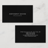 Grijs zwart wit, eenvoudig Visitekaartje (Voorkant / Achterkant)