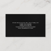 Grijs zwart wit, eenvoudig Visitekaartje (Achterkant)