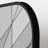 Grijs zwart wit Mosaic Triangle Monogram Pickleball Paddle (Links Detail)