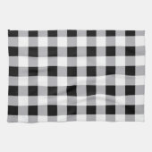 Grijs Zwart Wit Plakt Check Patroon Theedoek (Horizontaal)