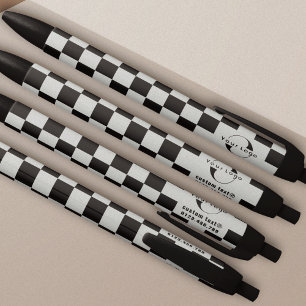 Grijs & zwart Zakelijk logo Bedrijfsmerk Schaken Zwarte Inkt Pen