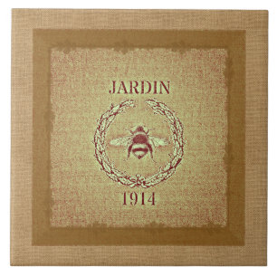 grijsbijl Burlap zie Decoratief Tegeltje