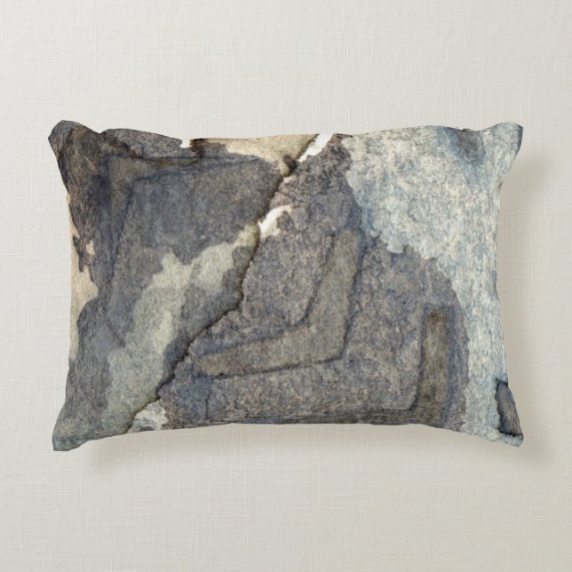 grijsblauwe achtergrond waterverf 2 accent kussen (Voorkant)