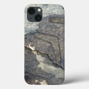 grijsblauwe achtergrond waterverf 2 iPhone 13 hoesje
