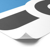 Grijsblauwe ambulanceposter poster (Hoek)