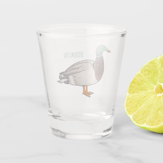 Grijsbuikmierklauwier Shot Glas (Achterkant)