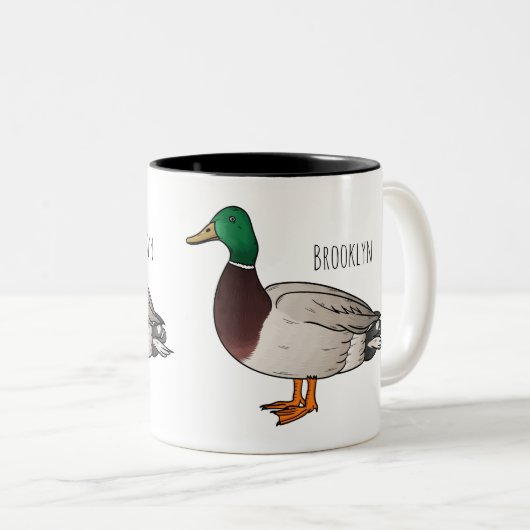 Grijsbuikmierklauwier Tweekleurige Koffiemok (Voorkant rechts)