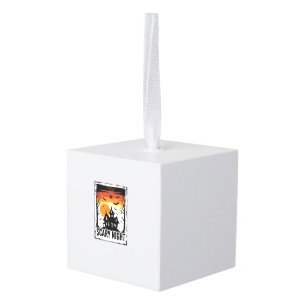 Grijselige Nacht Spokenhuis Vintage Halloween T-sh Kubus Ornament