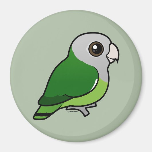 Grijskop Lovebird Magneet (Voorkant)
