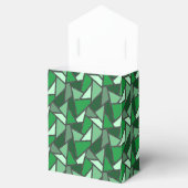 Grijsschaduw van groen gekleurd glas bedankdoosjes (Geopend)