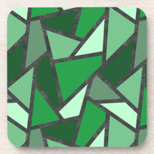 Grijsschaduw van groen gekleurd glas bier onderzetter