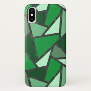 Grijsschaduw van groen gekleurd glas iPhone x hoesje