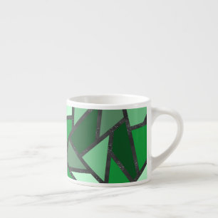 Grijsschaduw van groen gekleurd glas espresso kop