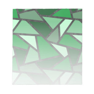 Grijsschaduw van groen gekleurd glas notitieblok