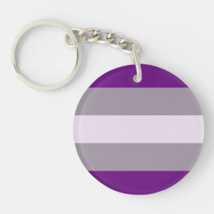 Grijsseksuele Pride-vlag Sleutelhanger