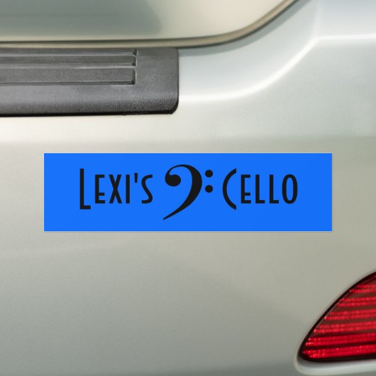 Grijsvezel, Lexi' sCello Bumpersticker (Op auto)