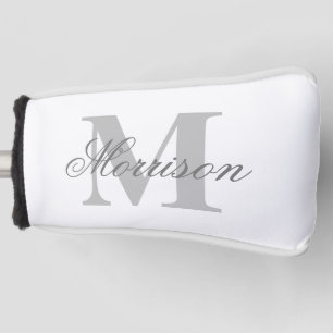 Grijswaarde Geschreven Monogram Golfheadcover