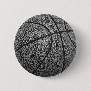 Grijswaarden Basketbal Pinback Buttonnen Ronde Button 5,7 Cm