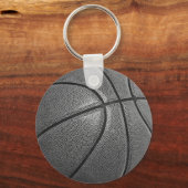 Grijswaarden Basketbal Sleutelhanger (Voorkant)