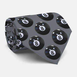 Grijze 8 Ball Biljart Poolspeler Cool Stropdas