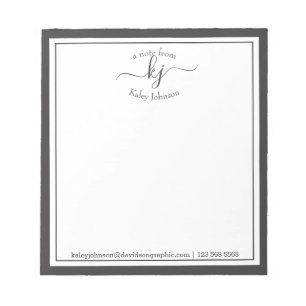 Grijze Aangepast   Van de bureau van de blocnote