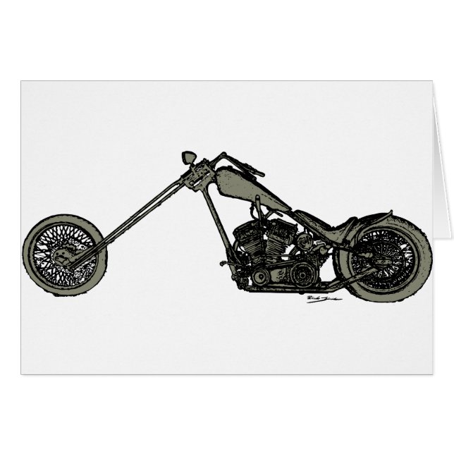 Grijze aangepaste motorfiets (Voorkant Horizontaal)