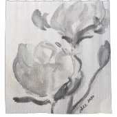 Grijze Abstracte douchergordijn Douchegordijn (Voorkant)