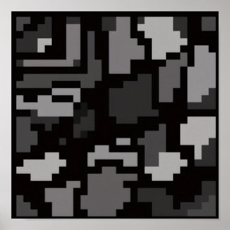Grijze abstracte poster