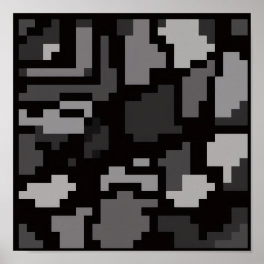 Grijze abstracte poster (Voorkant)